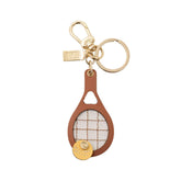 Alviero Martini - Portachiavi racchetta in pelle, Bianco